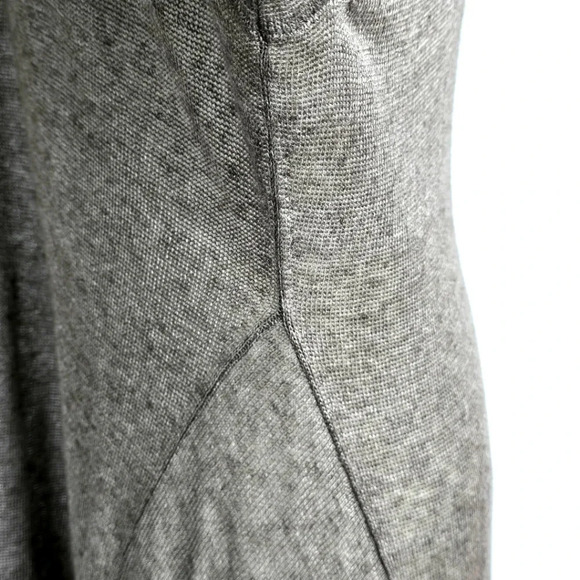 Eileen Fisher 100% Linen Lagenlook Flowy Cardigan Sweater Sharkbite Hem Brown M - Picture 8 of 16